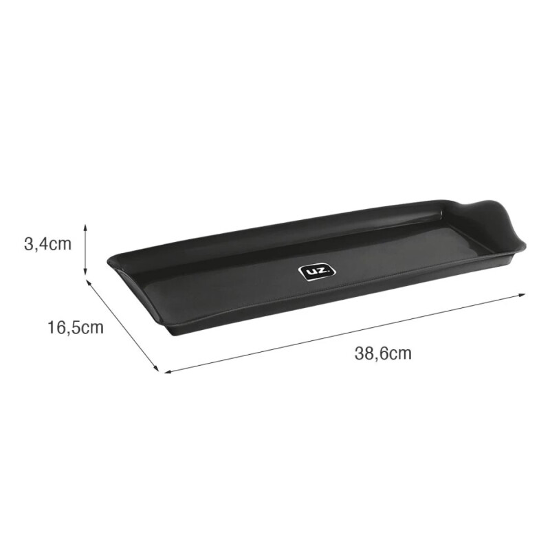 Bandeja rectangular plástica NEGRO