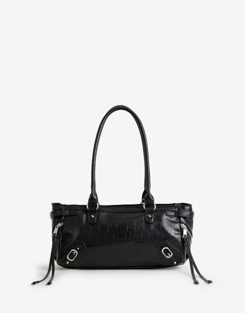 City Cartera Formato Baguette - Negro