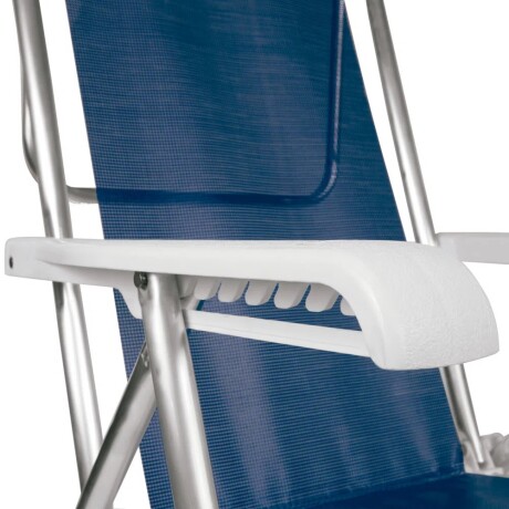 Reposera Silla Reclinable 8 Posiciones Aluminio Mor Sannet Azul Marino