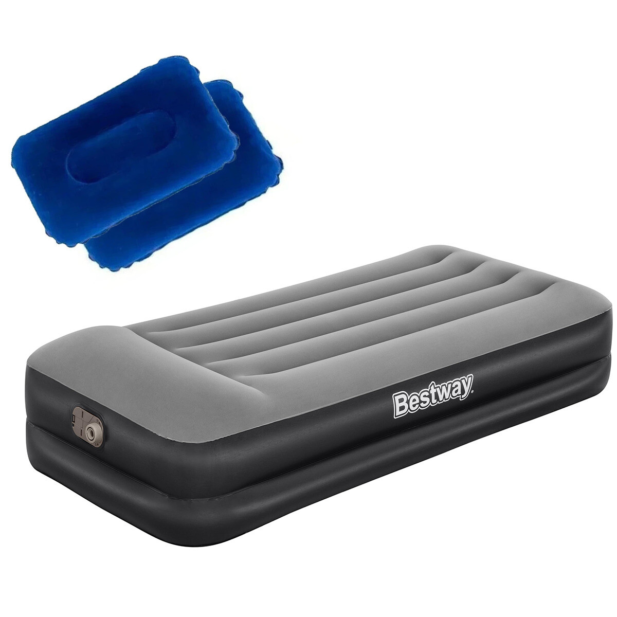 Colchón Sommier Inflable Bestway Camping + Almohada - Azul 
