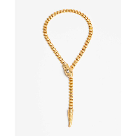 Collar Corto Metal Snake Dorado Oro Amarillo