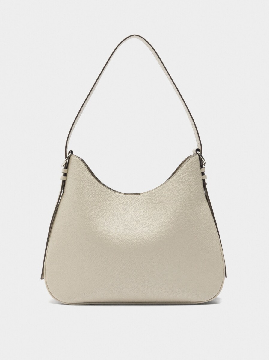 Bolso De Hombro Con Textura - crudo 
