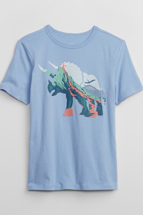 Remera Gráfico Manga Corta Niño Blue Opal 420