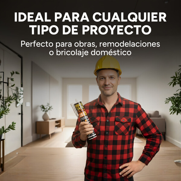 High Tack Ultra Adhesivo Montaje Polímero Extra Fuerte 280Ml Color Negro