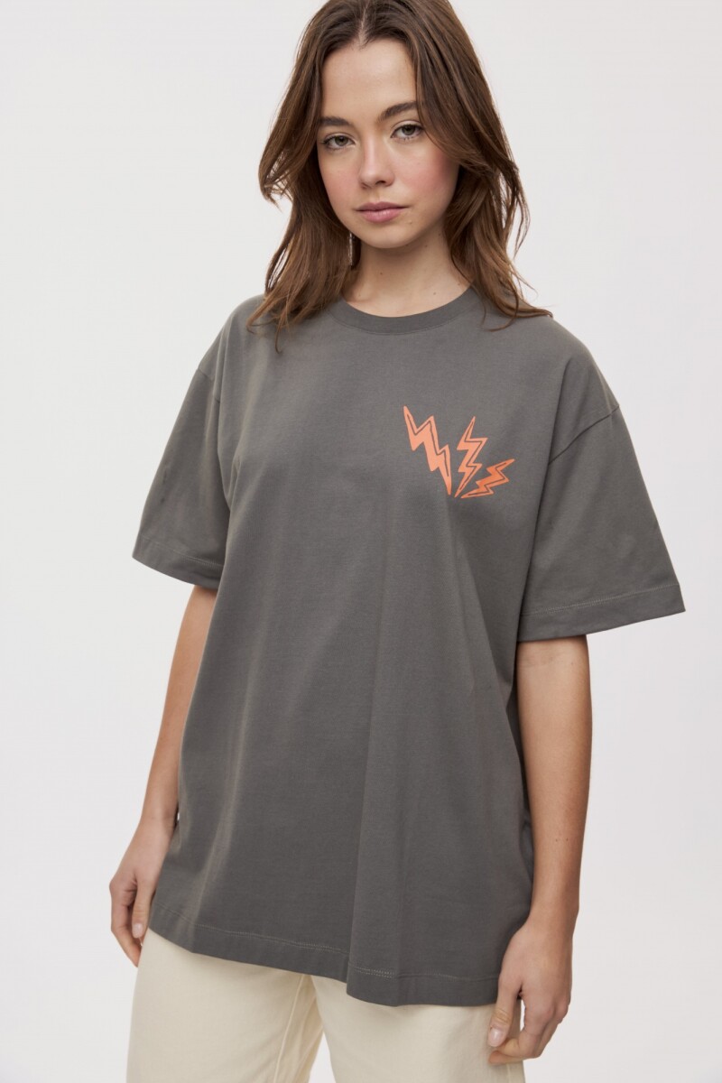 REMERA HUMAN Cemento