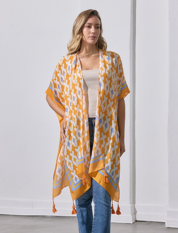Kimono Printed ANARANJADO/MULTI
