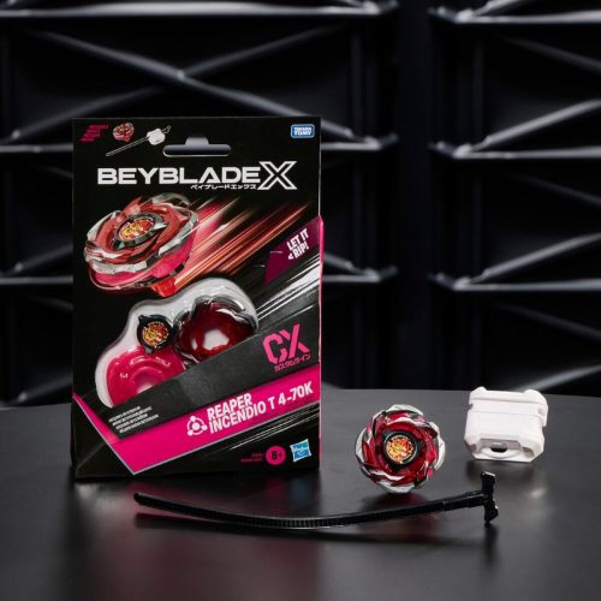 Hasbro Beyblade X Xtreme Trompo + lanzador - Reaper Incendio - Hasbro Beyblade X Xtreme Trompo + Lanzador - Reaper Incendio 