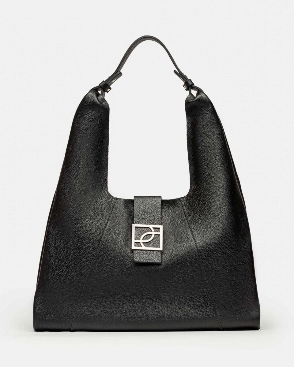 Bolso Signature en cuero graneado - Negro 