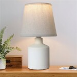 LAMPARA DE MESA CERAMICA D17x28CM RECTA BLANCO LAMPARA DE MESA CERAMICA D17x28CM RECTA BLANCO