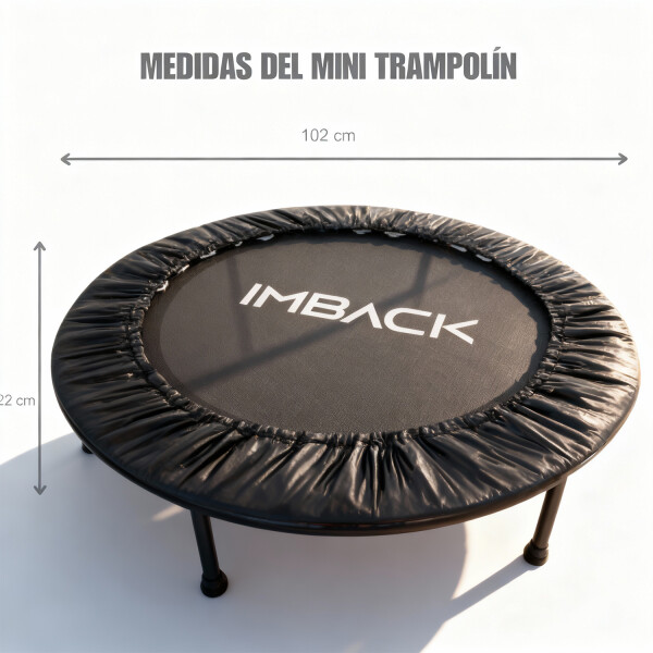 Mini Trampolin Plegable Cama Elástica Saltarín Fitness 102 Cm IMBACK Color Negro Mini Trampolin Plegable Cama Elástica Saltarín Fitness 102 Cm IMBACK Color Negro