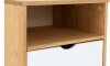 Mesa De Luz 2 Cajones Nicho - Linea Dublin - Blanco Blanco