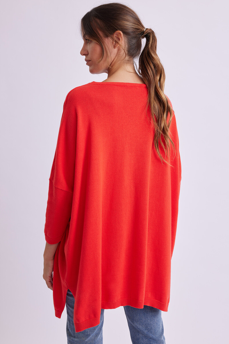 Buzo de punto oversize Rojo