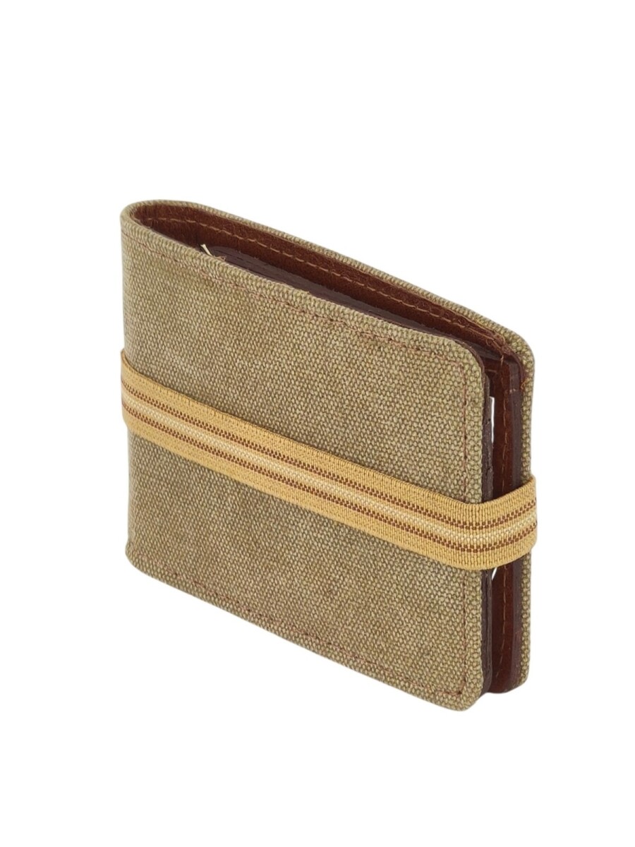 Billetera con elástico - Beige 