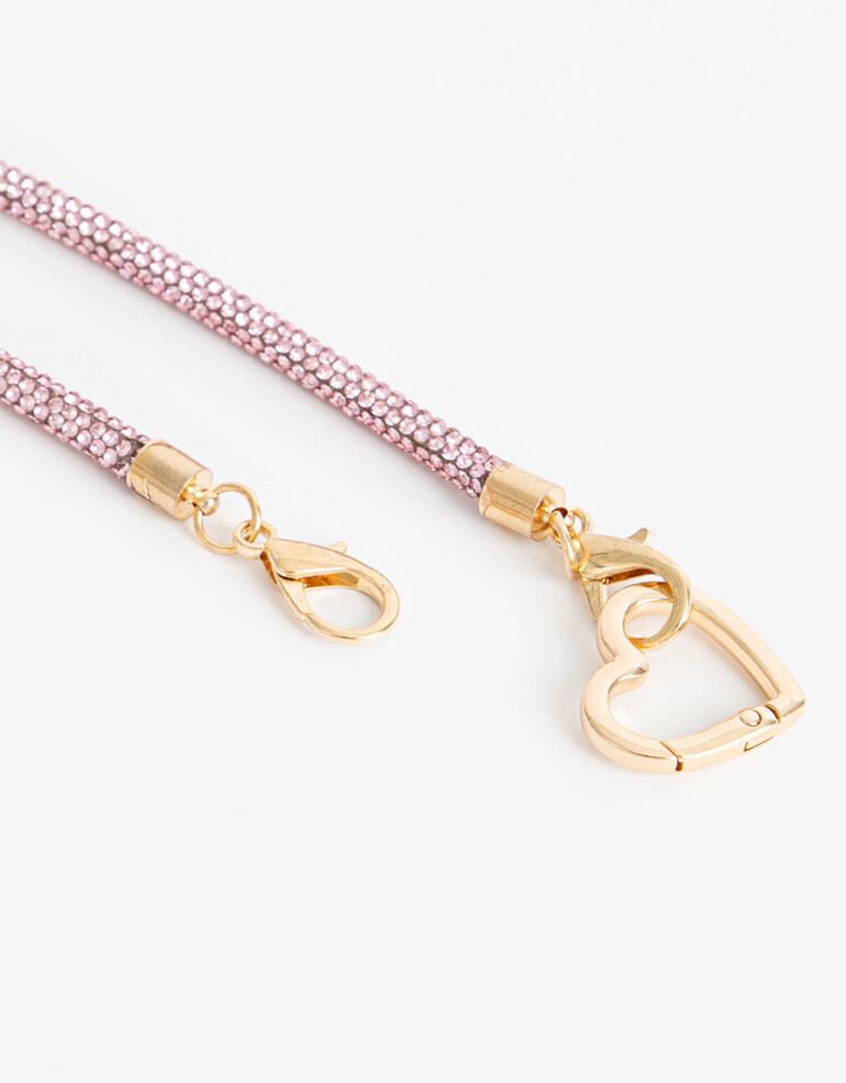 Llavero Strass Llavero Y Bag Charm Maxi Tira - Rosa Claro