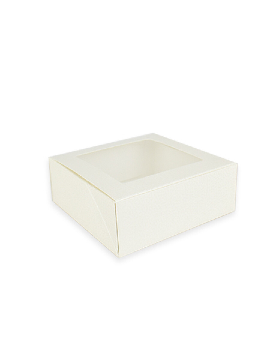 CAJA C/VISOR 16x6x16 cm - PELLE BIANCO 