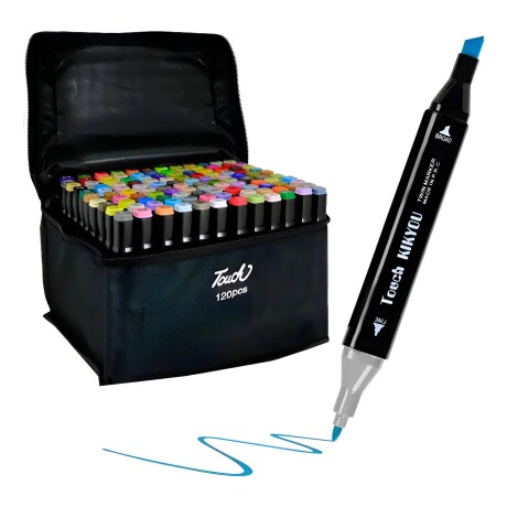 Set Marcadores Colores Doble Punta 120 Piezas 001