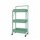 Carro Plegable Organizador Multiuso 3 Estantes Con Ruedas Verde
