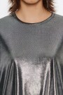 CAMISETA BOXY METALIZADA Plata
