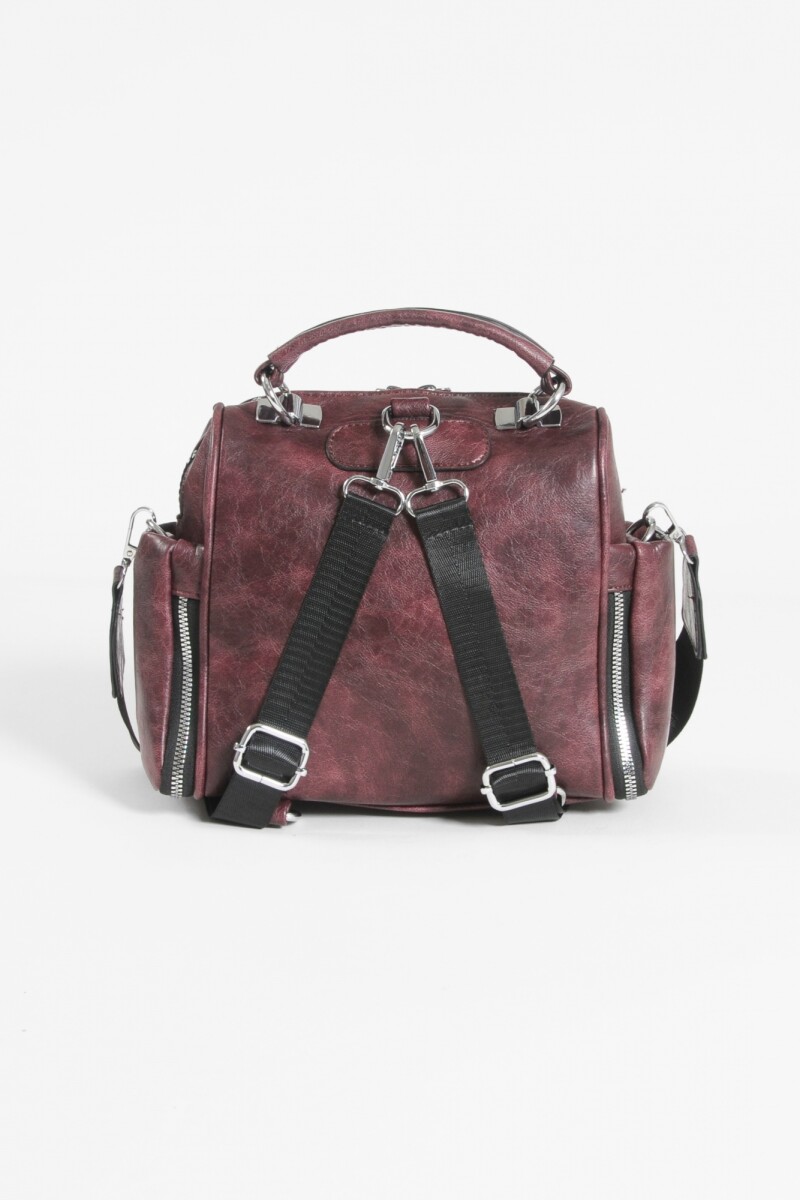 Mochila bandolera con bolsillo bordo