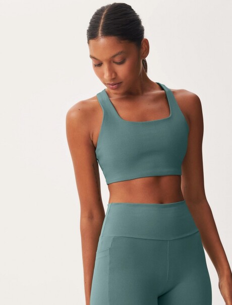 TOP DEPORTIVO HERO CON FIBRA LYCRA® VERDE
