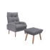 COMBO POLTRONA CON PUF - NANTES - GRIS ROBLES Combo Poltrona Con Puf - Nantes - Gris Robles