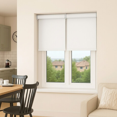 Set x2 Cortina roller blackout 120x200 cm BLANCO