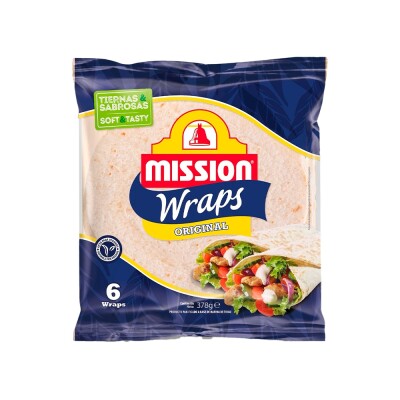 Tortilla De Trigo Wrap Mission 378g Mission Wrap Trigo 378g