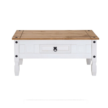 Mesa de living Linea Naturale Blanco/Roble