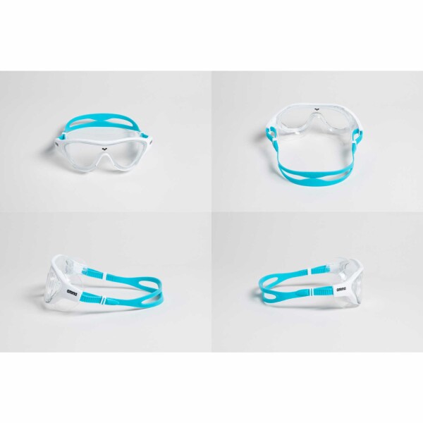 Lentes De Natacion Para Niños Arena The One Mask Junior (6 a 12 años) Blanco y Celeste