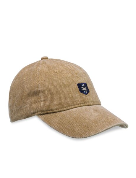 GORRO LONA CON ESCUDO Beige