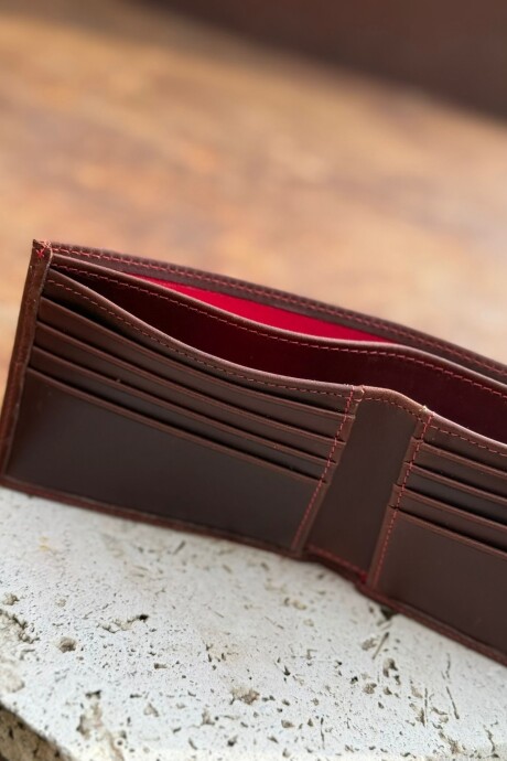 Billetera Men Chocolate / Rojo