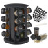 Especiero Giratorio 16 Frascos Vidrio Para Condimentos Cocina Acero Inoxidable Imback Negro Especiero Giratorio 16 Frascos Vidrio Para Condimentos Cocina Acero Inoxidable Imback Negro