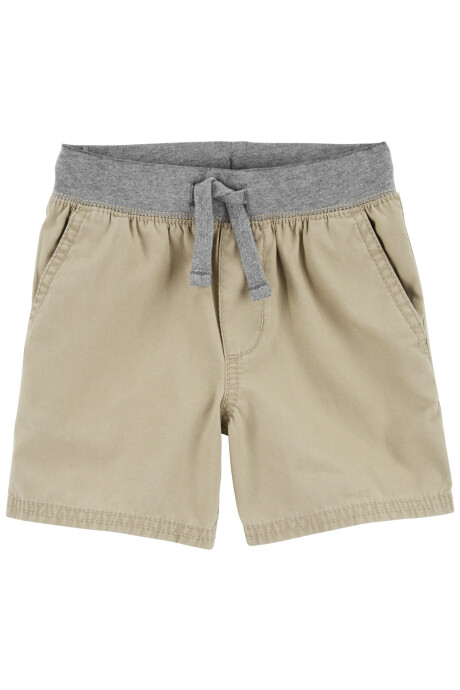 Short de algodón con cordón, khaki. Talles 2-5T Sin color