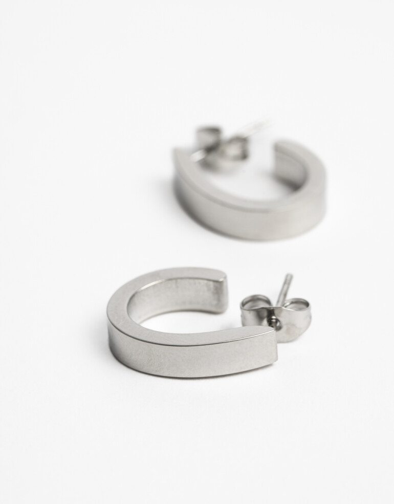 Aros Argollas Metal Argollas Acero - Plateado