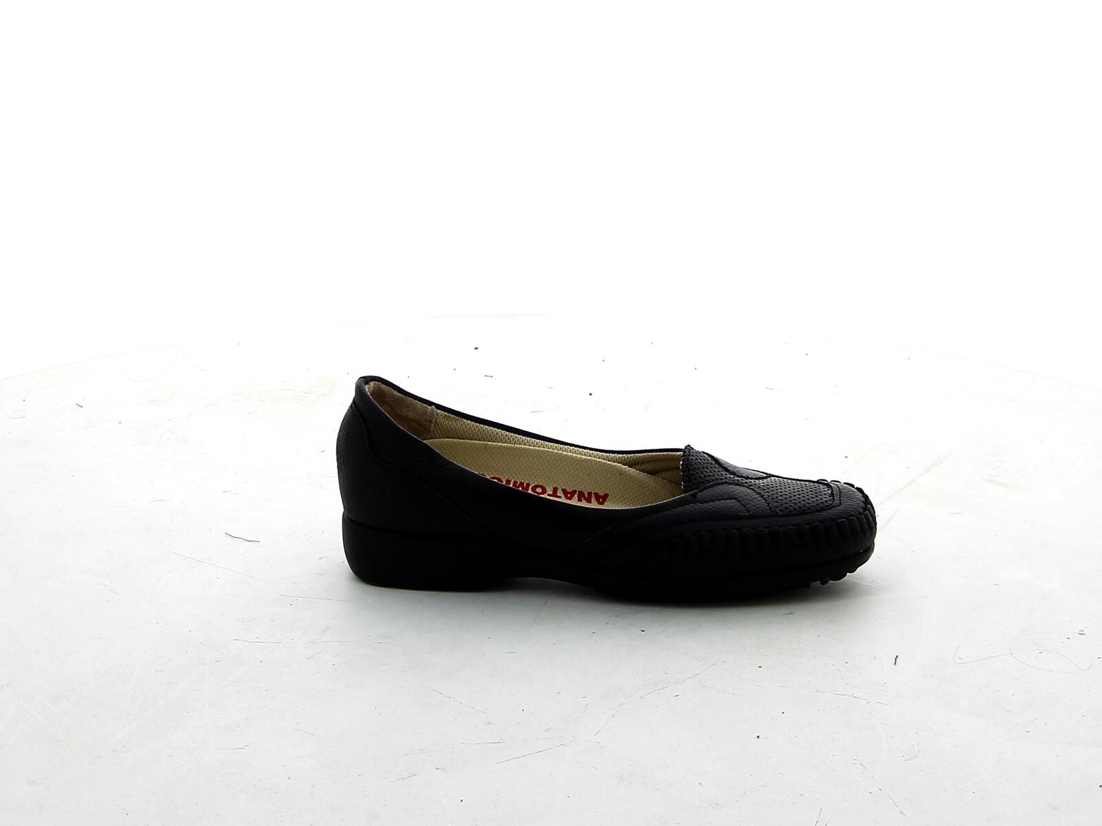 Mocasin Country de mujer con elastico cubalan y suela oscura - Negro 