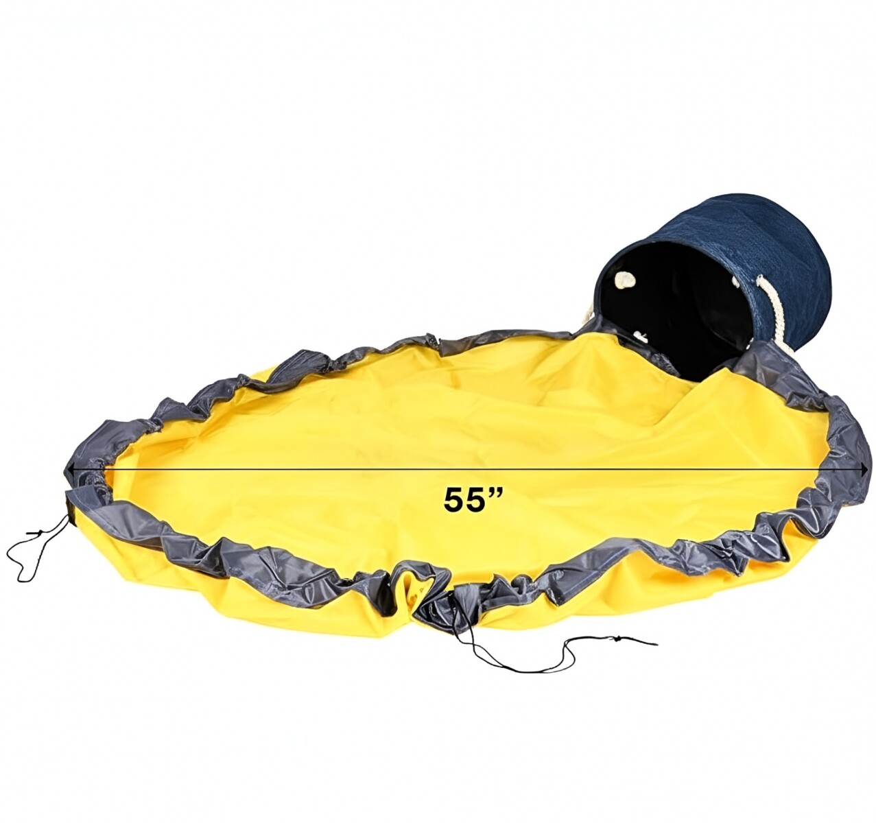 Canasto Alfombra Organizador Juguetes Plegable C/ Asa 150 cm - Color Azul 