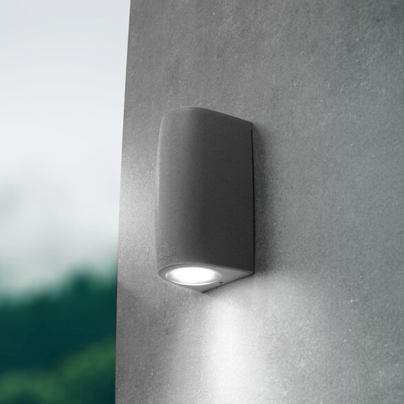 Aplique LED cilíndrico gris IP55 GU10 inc MARTA90 FL0390