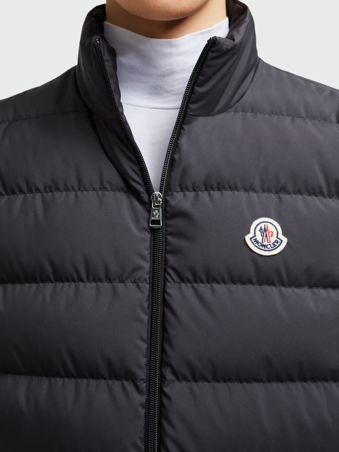 Moncler - Chaleco relleno de plumas, Contrin Negro
