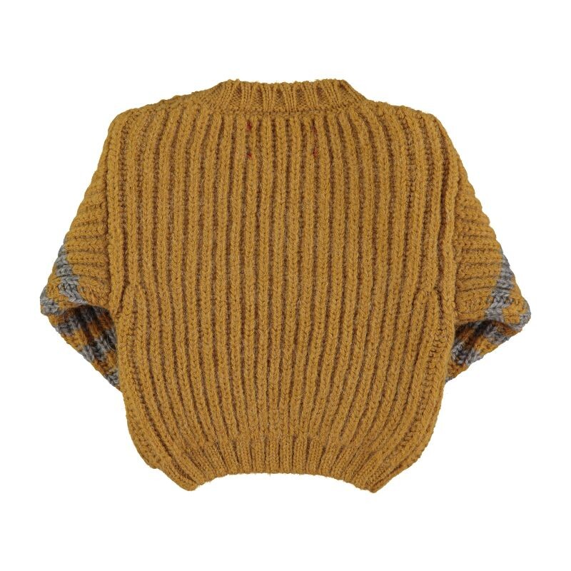 Buzo de punto camel y gris 4 años PiuPiuchick Buzo De Punto Camel Y Gris 4 Años Piupiuchick