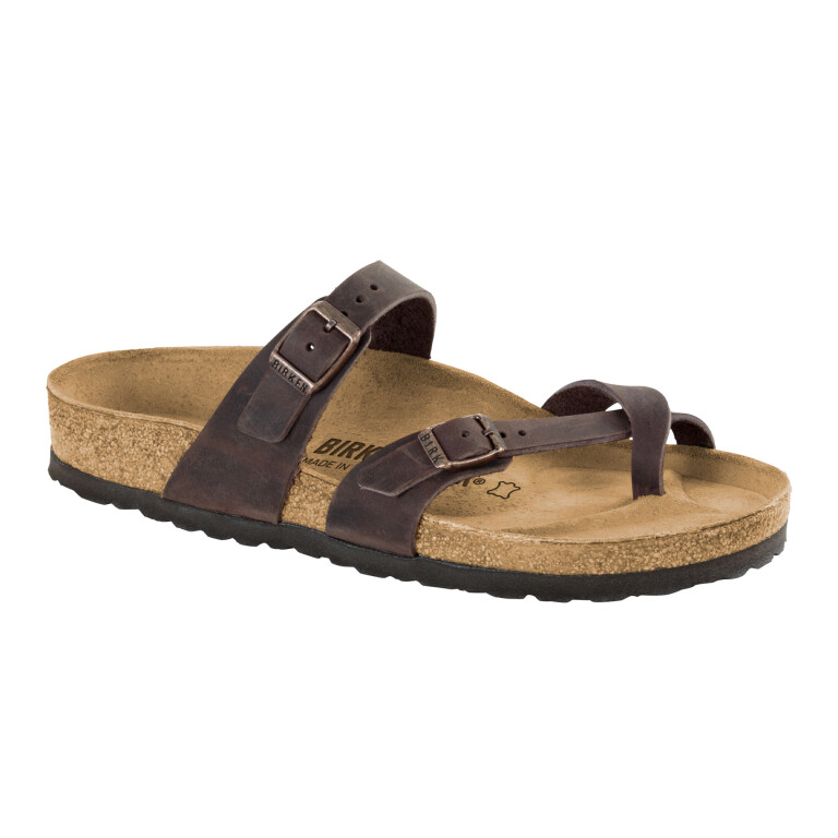 Sandalia Mayari Oiled Leather - Regular Marron
