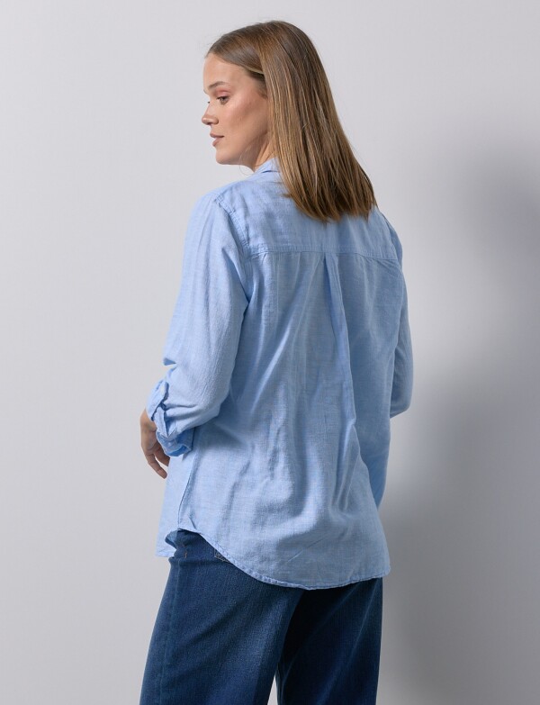 Camisa Lino CELESTE