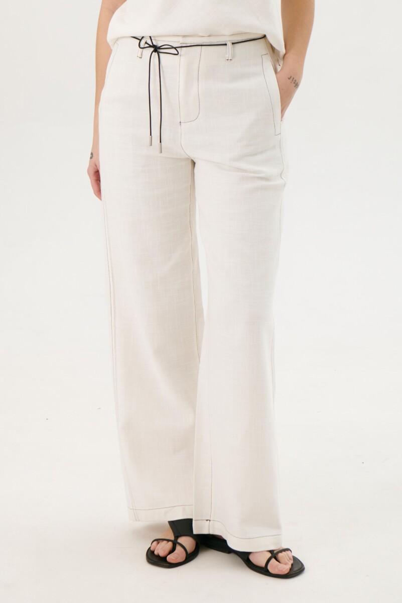 PANTALON LINO ART - BLANCO 