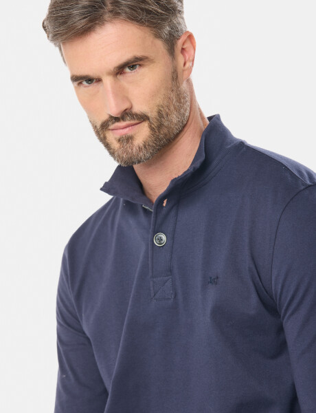 REMERA CON BOTONES Azul