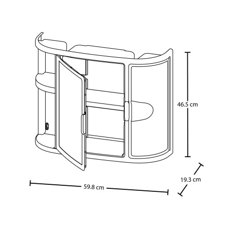 Gabinete botiquín de baño para colgar con espejo Rimax Wengue Wengue