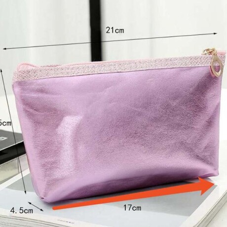 Necessaire 3 Estuches Metalizados Rosa