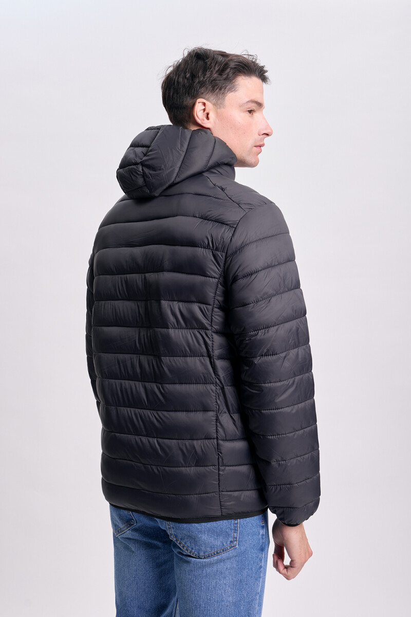 Campera capitoneada Negro