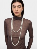 Collar De Perlas De Dos Vueltas blanco