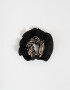 Skunzies Animal Print Scrunchie Con Volados - Combinacion Bicolor