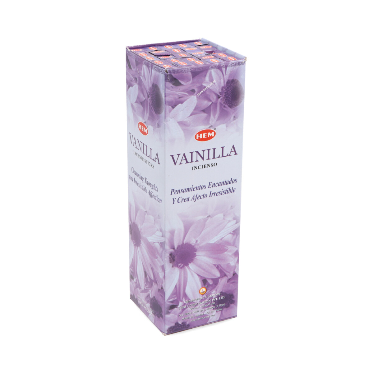 INCIENSO HEM CAJA DE CARBÓN X25 - Vainilla 