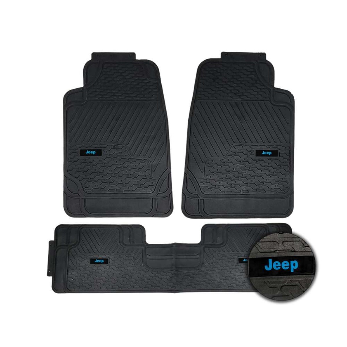 Alfombra New York Logo Jeep - Set De Tres Piezas 